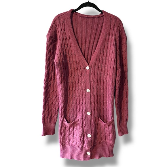 5/$25 Cable Knit Cardigan Sweater - Picture 1 of 3